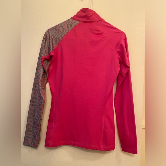 Nike Pro Combat Dri-Fit Pink Camo Zip Sweatshirt - Size Small - Picture 10 of 12